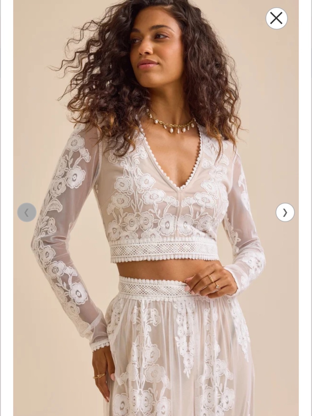 NWT Altar'd State Arissa Floral Embroidered Top